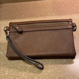 Joy Susan Brown Wristlet Wallet